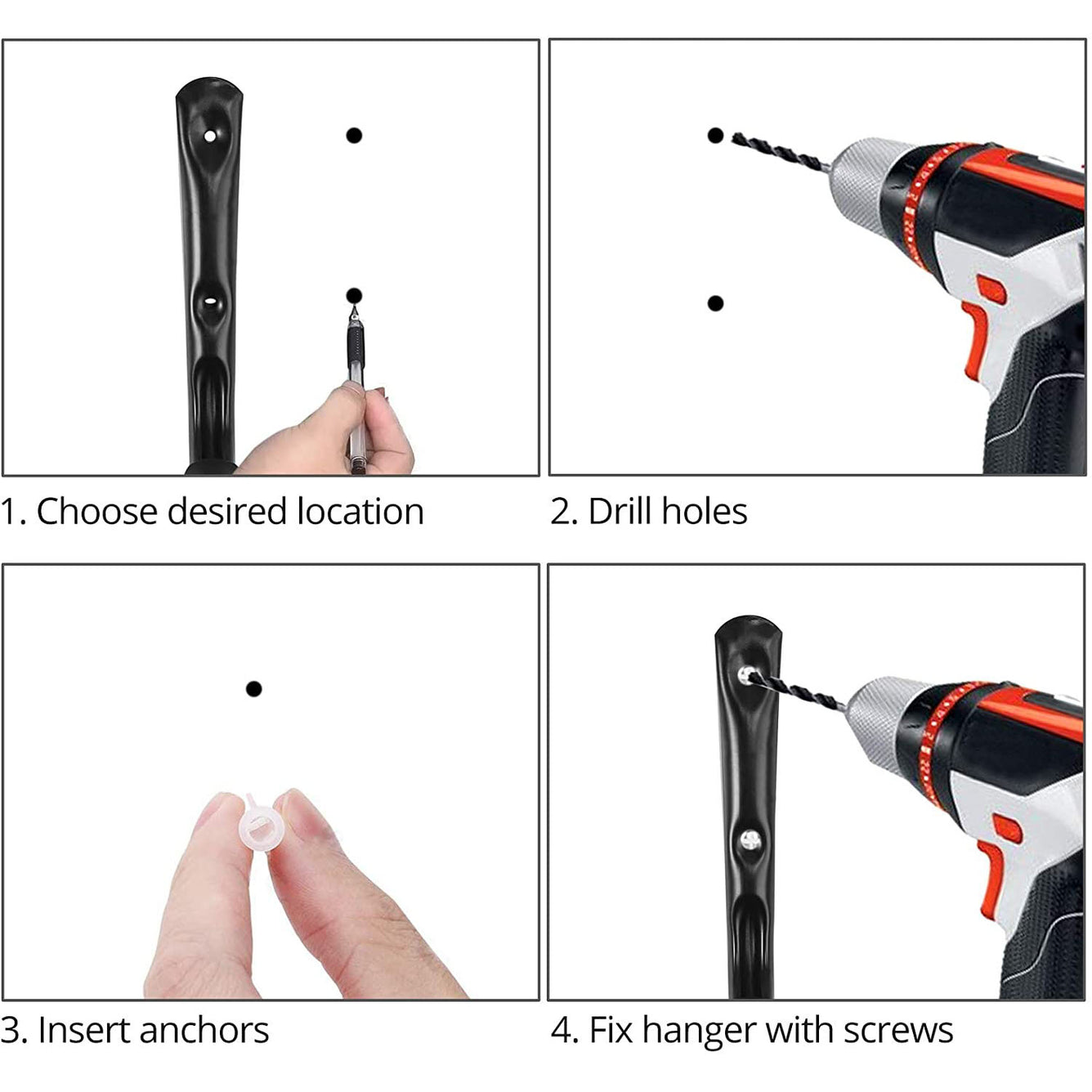 Proster Storage Hooks 4 PCS Heavy-Duty 50Lb Capacity