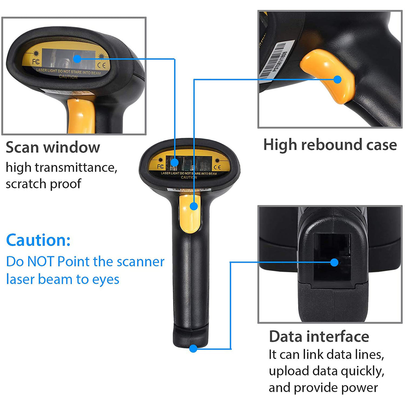 Proster Barcode Scanner USB Barcode Reader