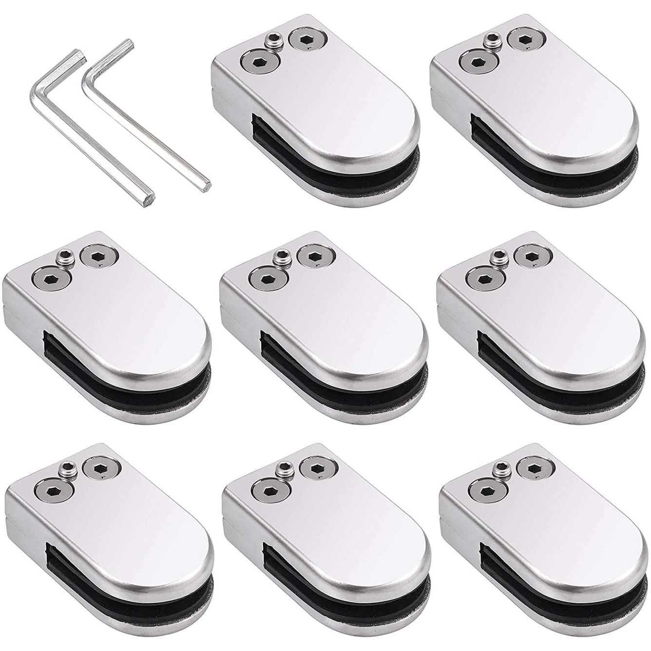 Proster Glass Clamps 8 PCS 6-8mm S Size Stainless Steel 304