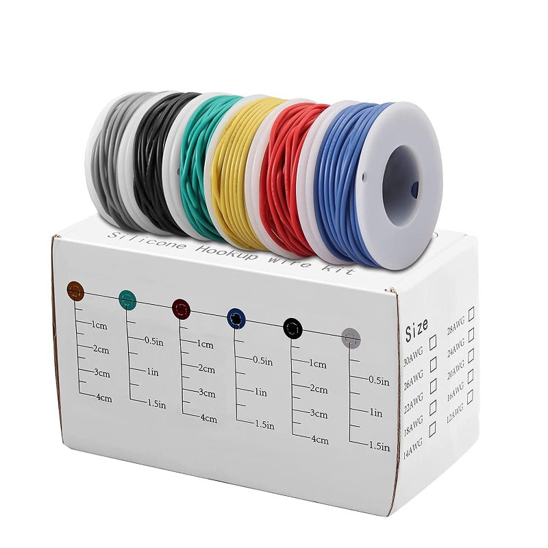 Proster 22AWG Electrical Wire Kit 22 Gauge Stranded Tinned Copper Wire