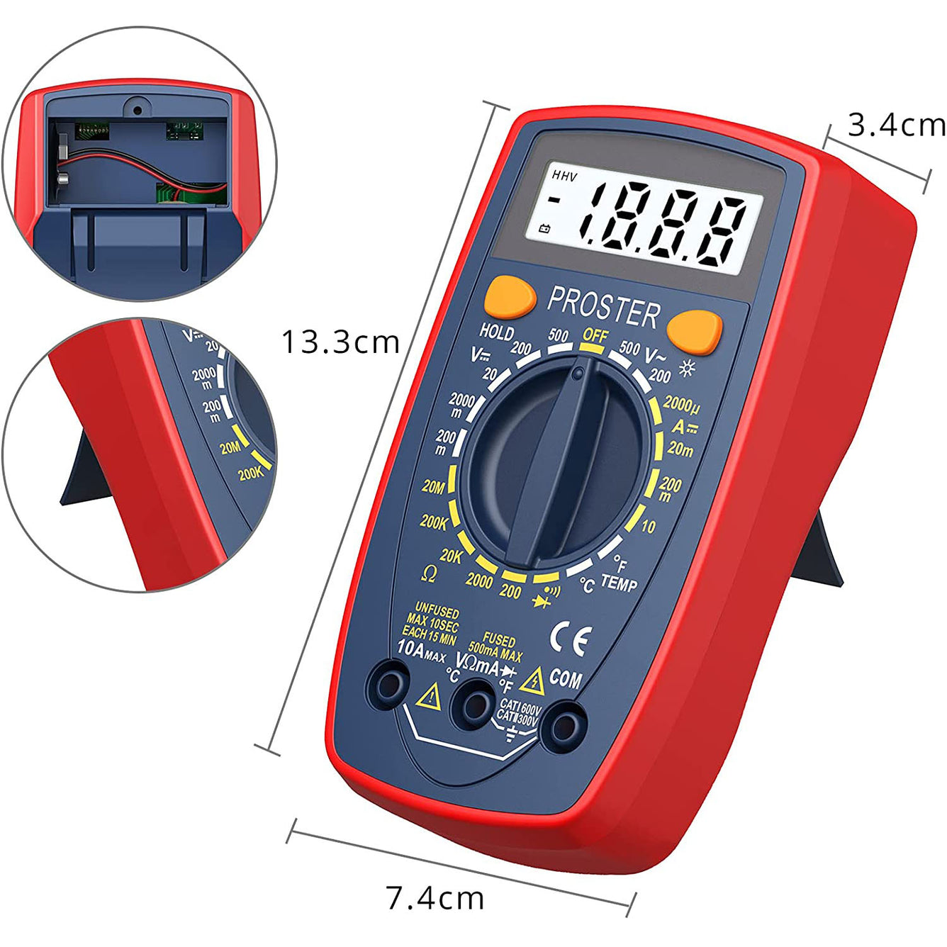 Proster Digital Multimeter 1999 Portable Multi Tester