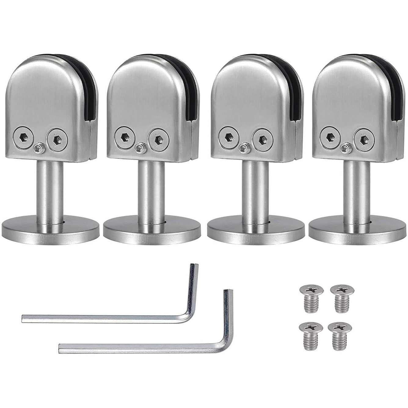 Proster Glass Clamp 4PCS 10mm Glass 40mm Rod Stainless Steel 304