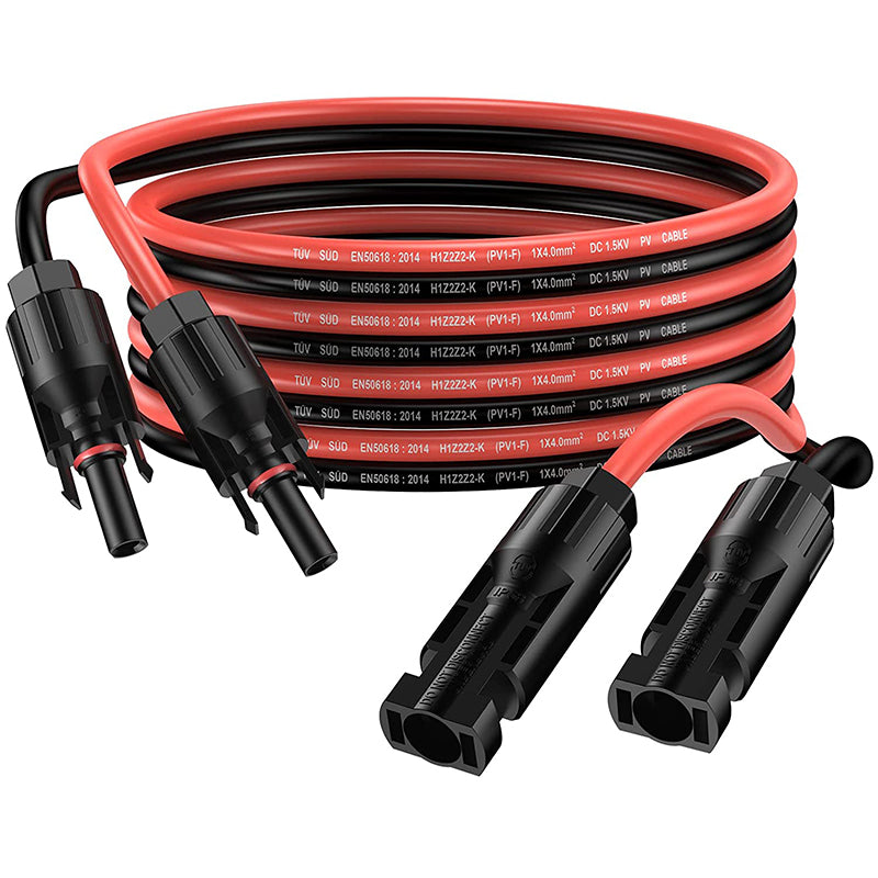 Proster Solar Panel Extension Cable 3m/10ft 12AWG 4mm² (3m Red + 3m Black)