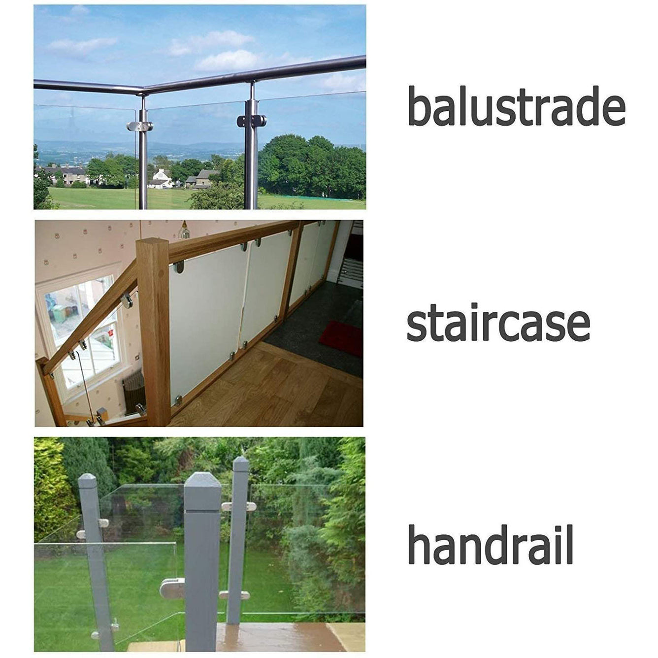 Proster Glass Clamps 8 PCS 6-8mm Stainless Steel 304