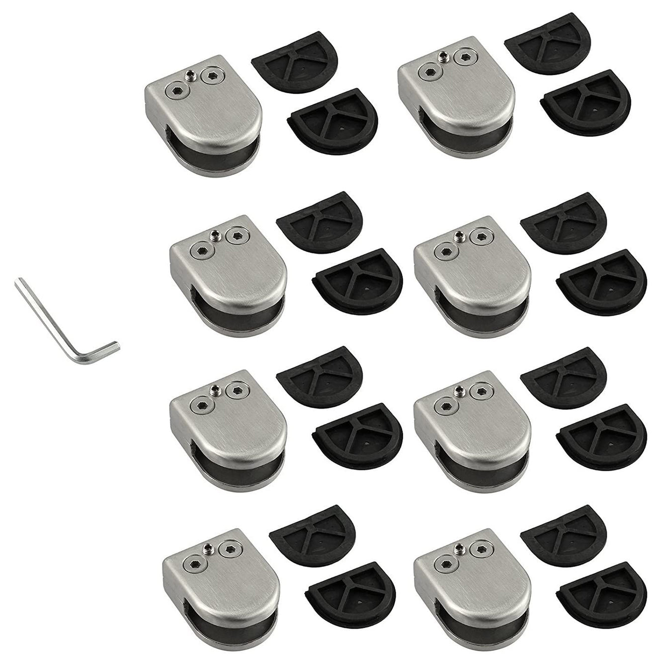 Proster Glass Clamps 8 PCS 9-10mm Stainless Steel 304