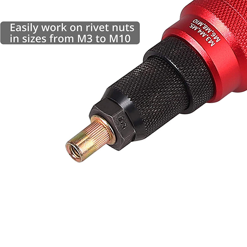 Proster Riveter Nut Gun Adapter Rivet Gun Drill Adapter Low Gear Drill Tool Kit