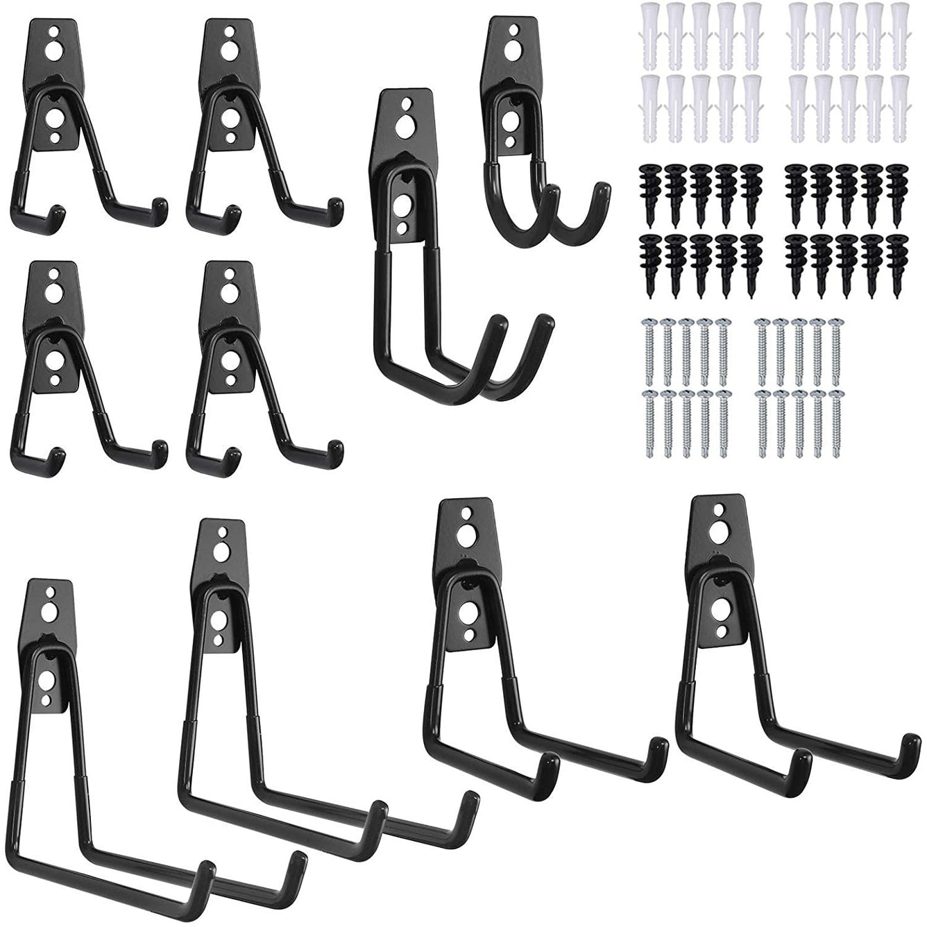 Proster Garage Hooks 10 PCS Heavy Duty Wall Hooks Black