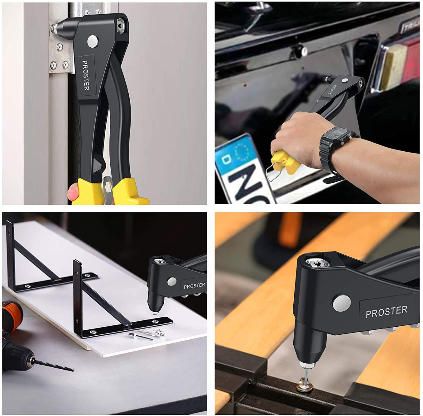 Proster Heavy Duty Rivet Gun Set with 200 Rivets