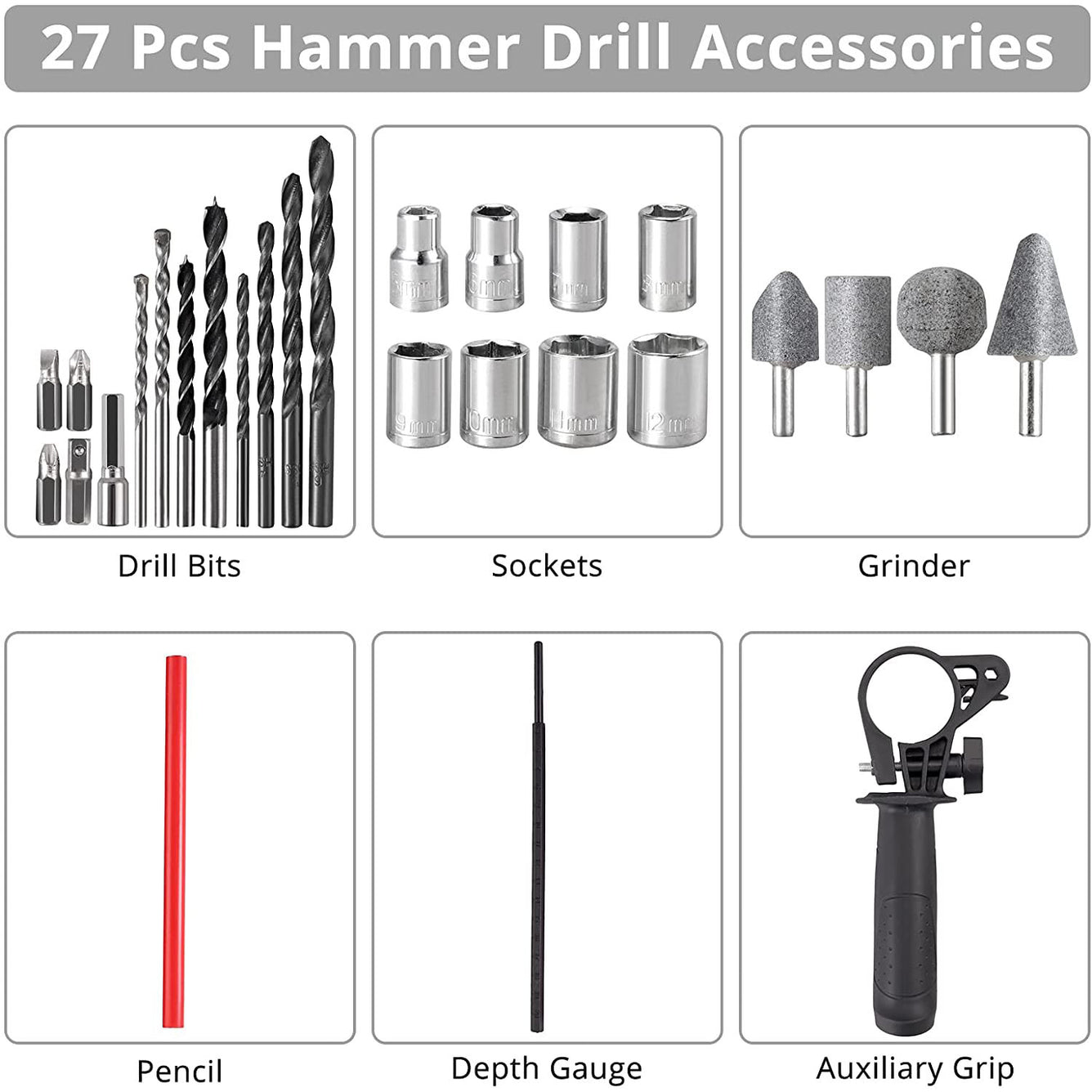 Proster 780W Corded Hammer Drill Kit