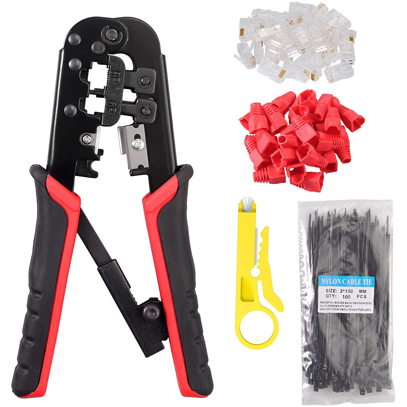 Proster RJ45 Crimp Tool Set Red