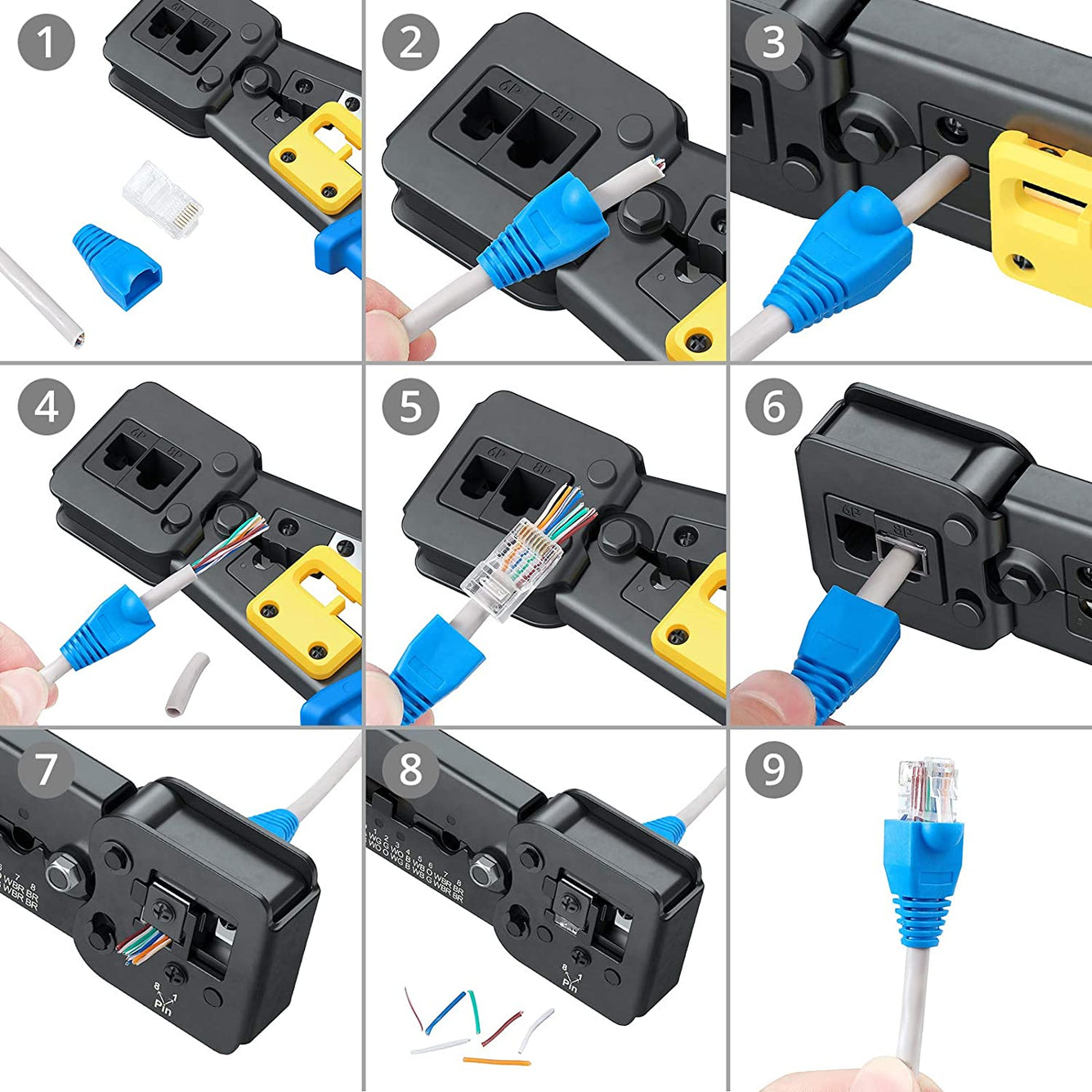 Proster RJ45 Crimping Tool Kit (Blue)