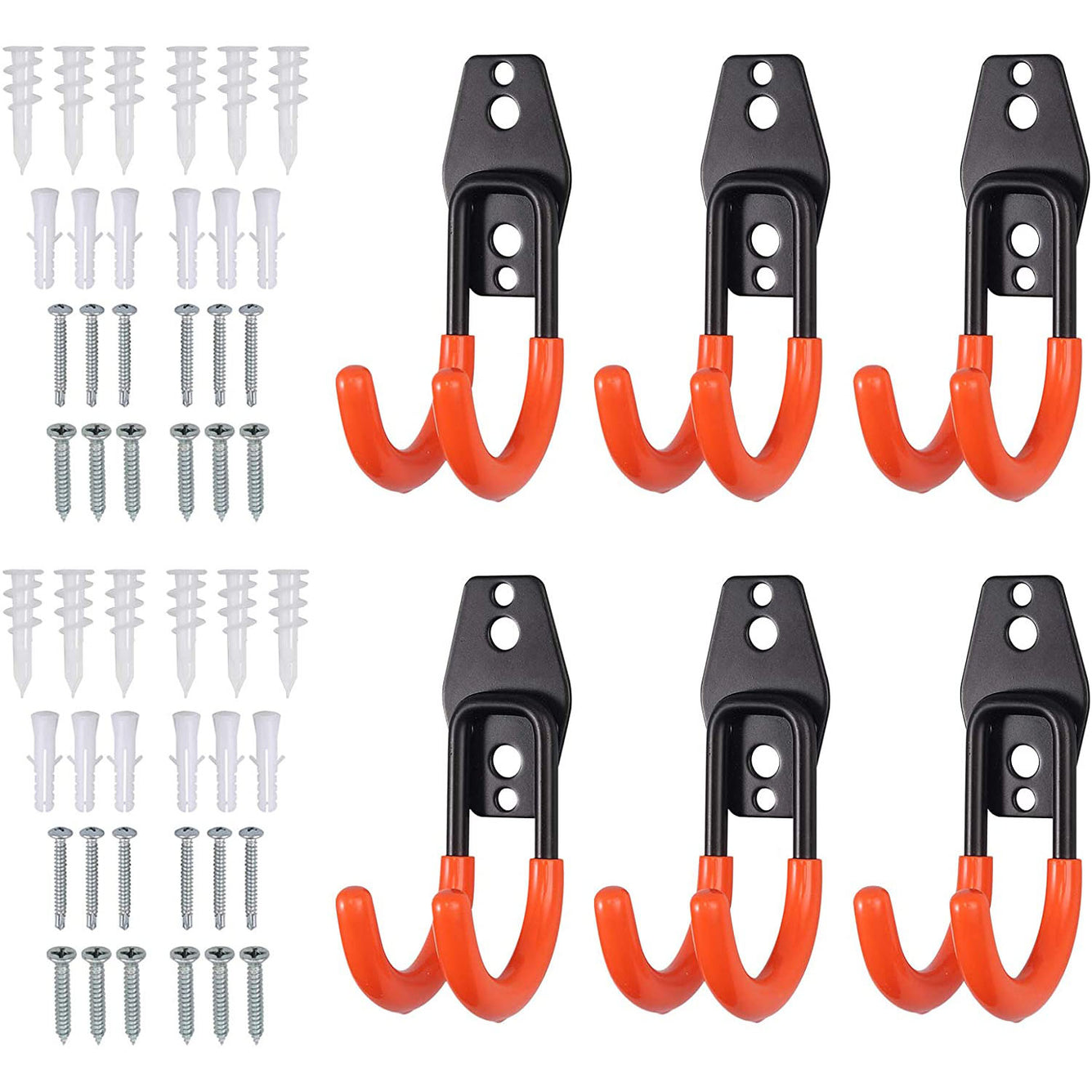 Proster 6 PCS Heavy Duty Garage Hooks Orange