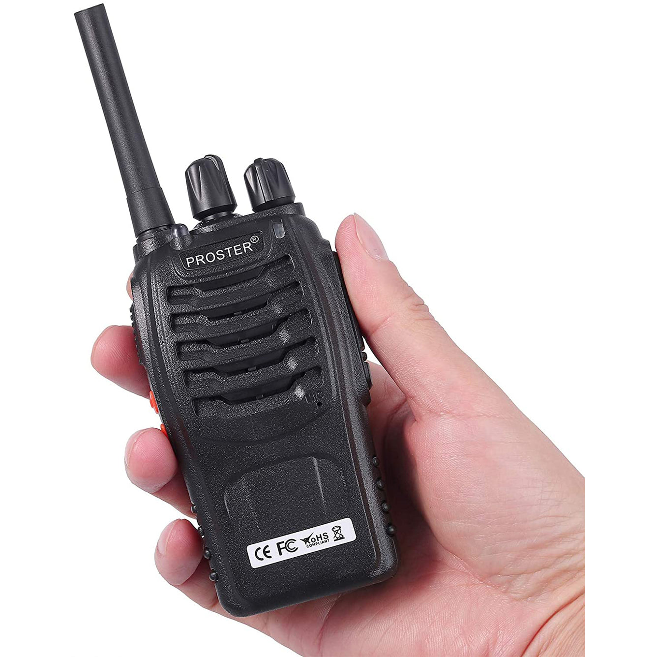 Proster Walkie Talkies 16 Channels with Voice Prompt Rechargeable Walky Talky 1 PCS