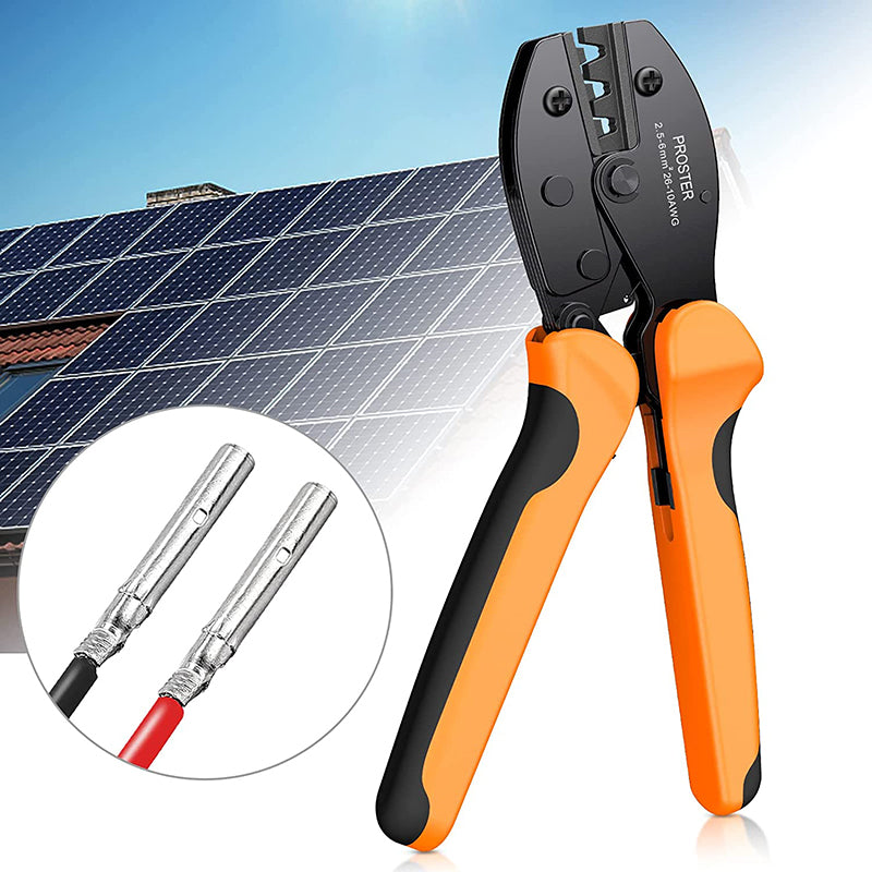 Proster Solar Crimper PV Crimping Tool Ratcheting Connector - Orange