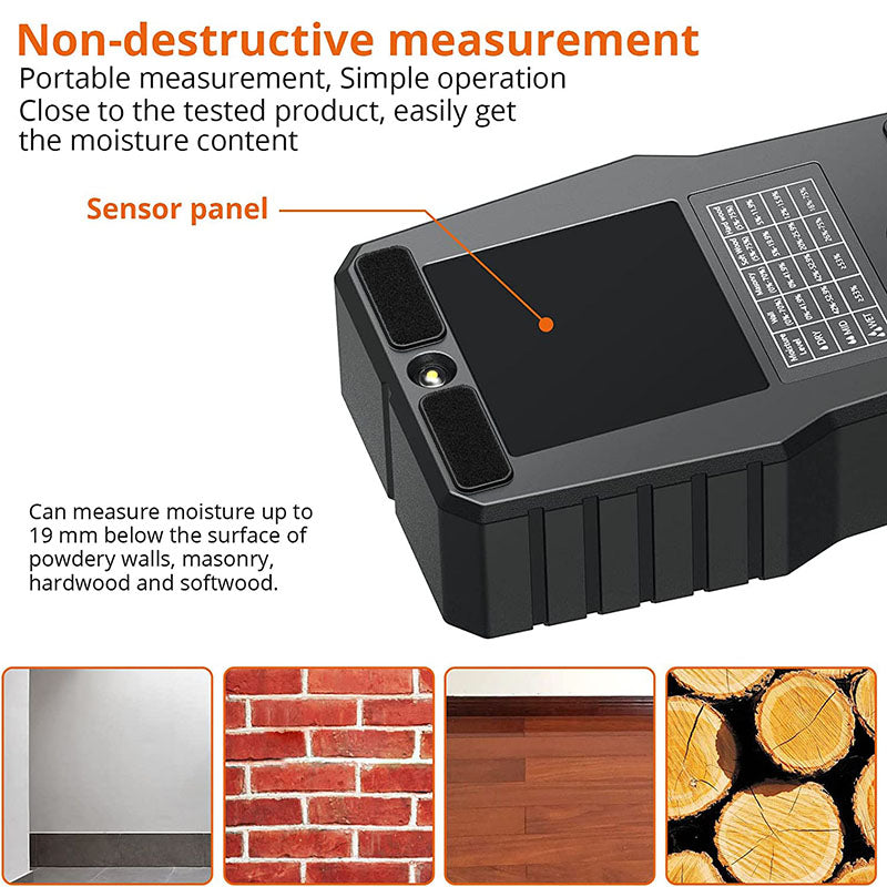 Proster Pinless Moisture Meters with Backlit LCD Screen Non-Invasive