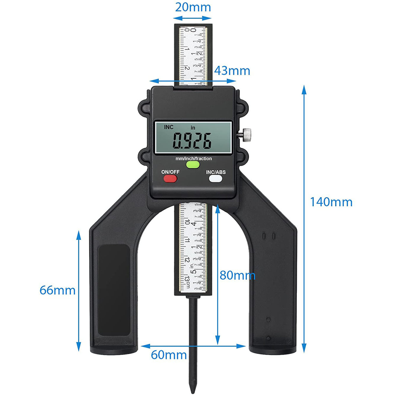 Proster Digital Depth Gauge 80mm/3.14in Digital Height Gauge