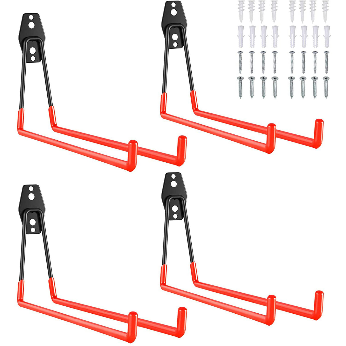 Proster 4 PCS Heavy Duty Garage Hooks Orange
