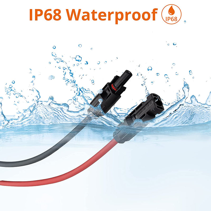 Proster 5m/16ft 12AWG 4mm² Solar Panel Extension Cable (5m Red + 5m Black)