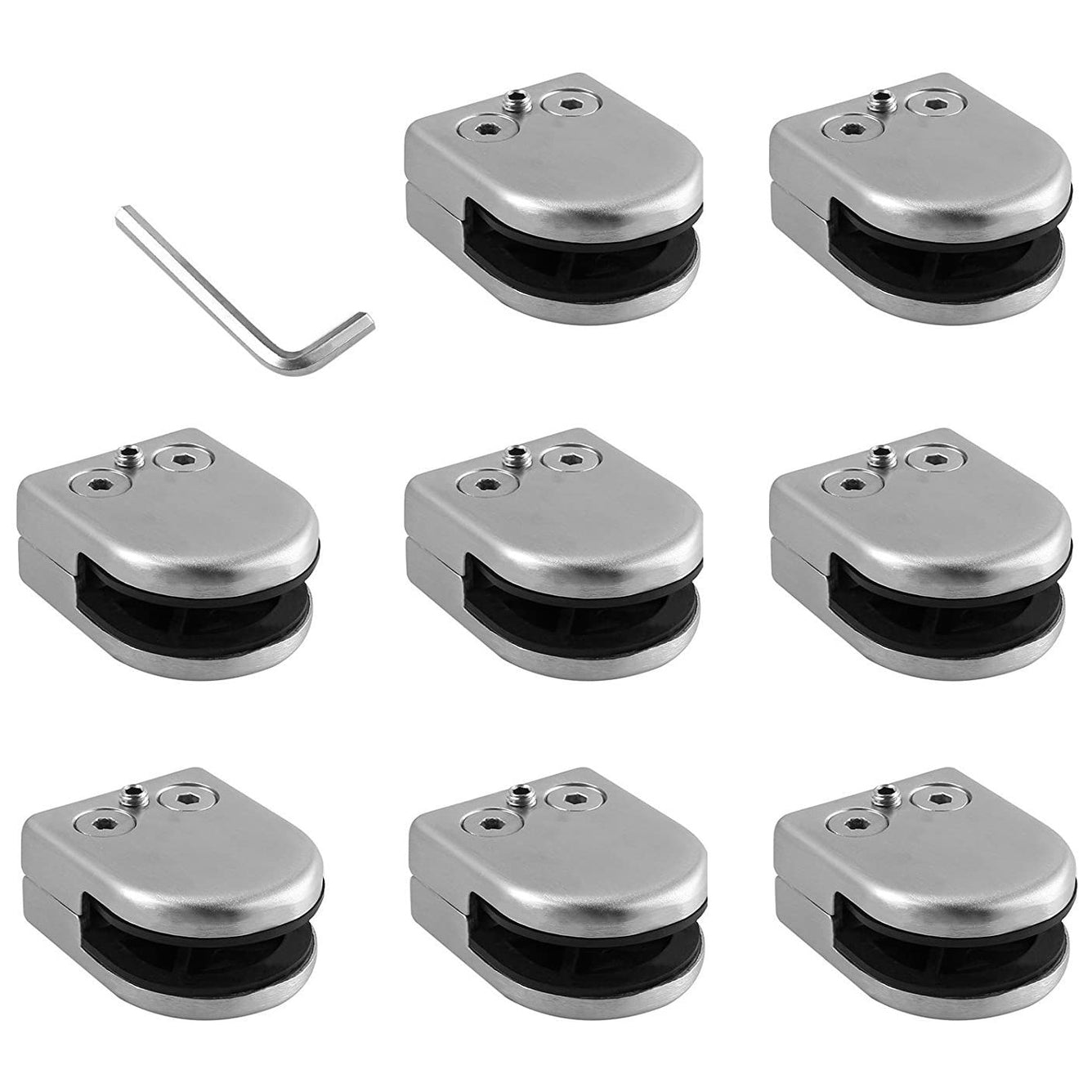 Proster Glass Clamps 8 PCS 9-10mm Stainless Steel 304