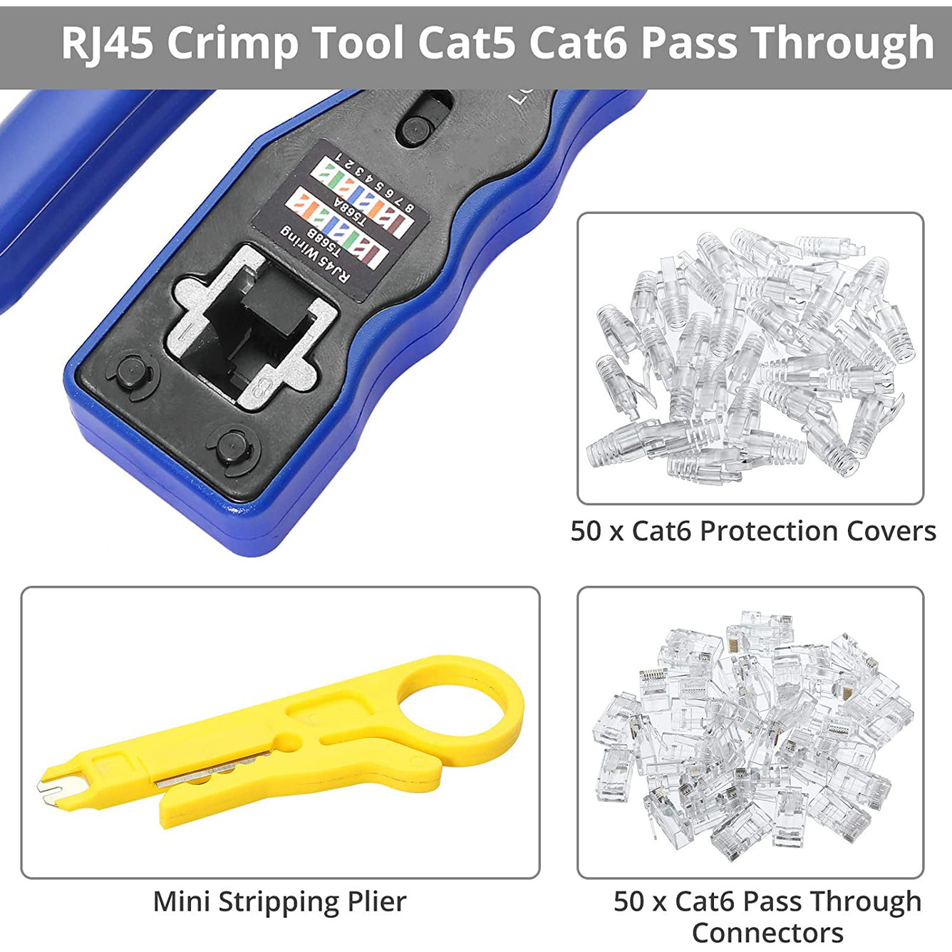 Proster RJ45 Crimp Tool Set All-in-one RJ45 Crimping Tool Kit