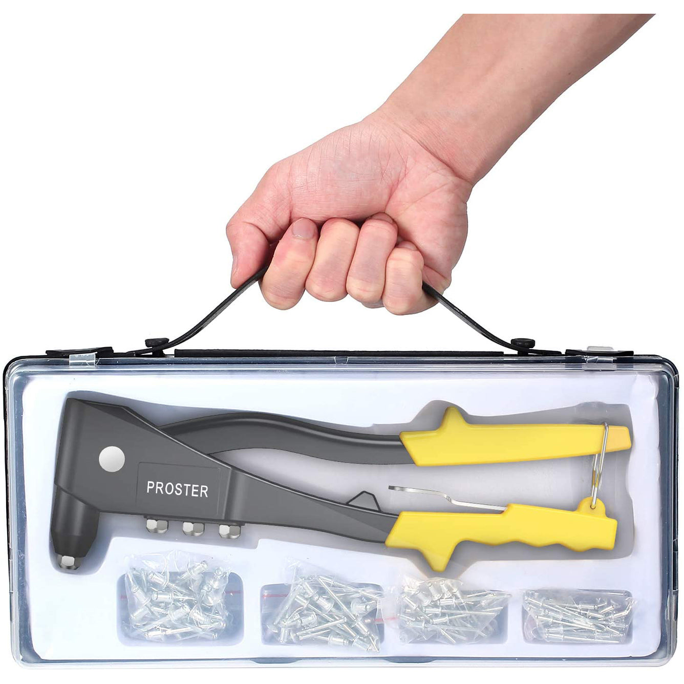 Proster Heavy Duty Rivet Gun Set with 200 Rivets