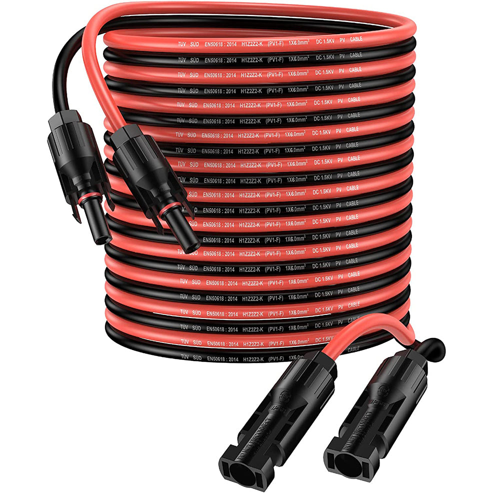 Proster Solar Panel Extension Cable 10m/32ft 10AWG (10m/32ft Red + 10m/32ft Black)