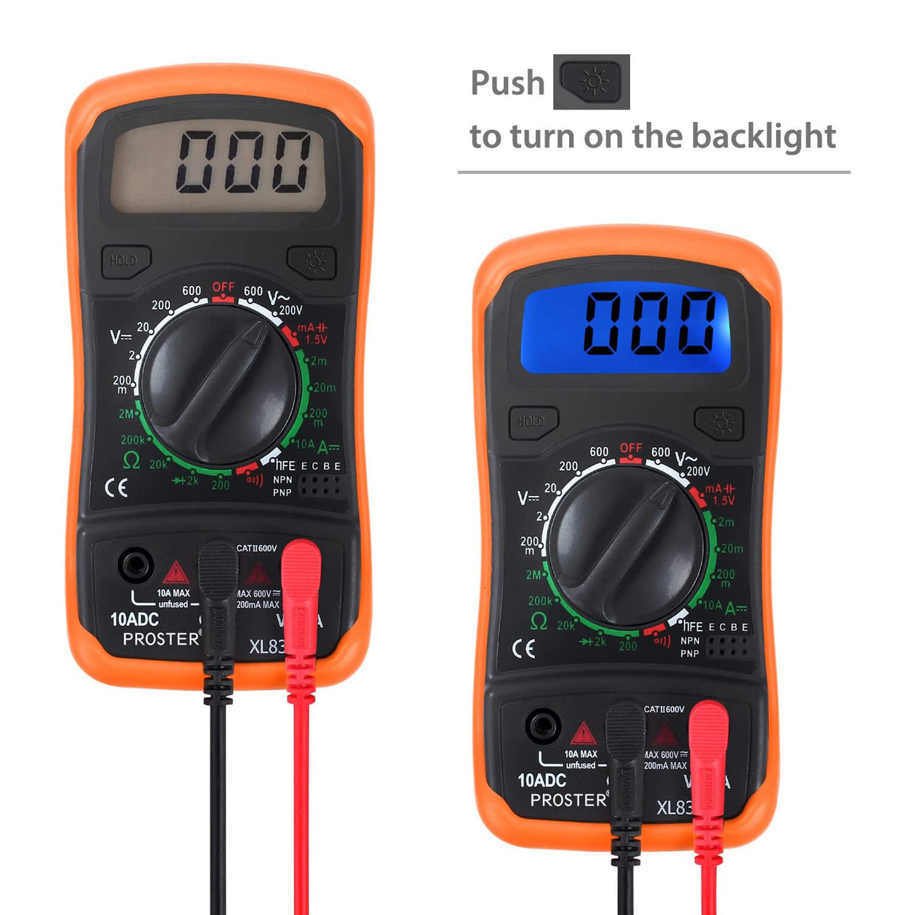 Proster Digital Multimeter Portable Voltmeter Ammeter Ohmmeter