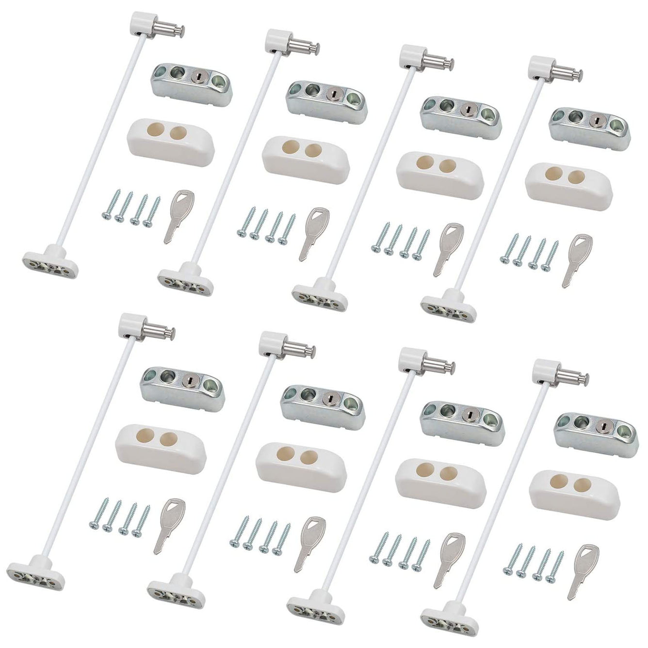 Proster Window Restrictor Locks 8 Packs Security Cable