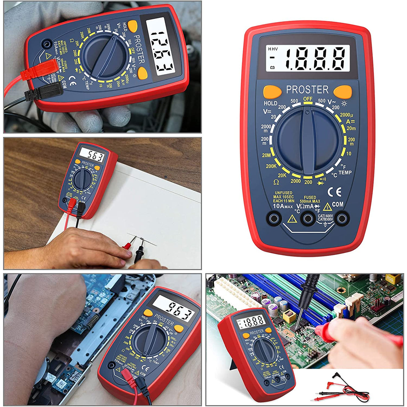Proster Digital Multimeter 1999 Portable Multi Tester