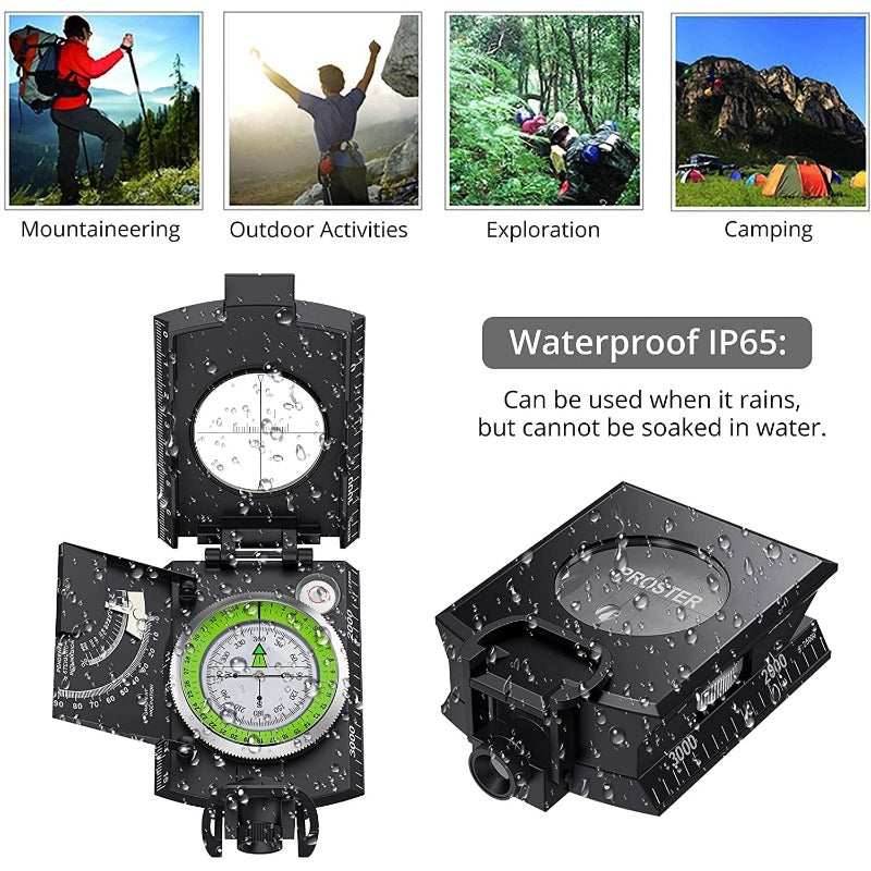 Proster IP65 Hiking Compass with Sighting Clinometer
