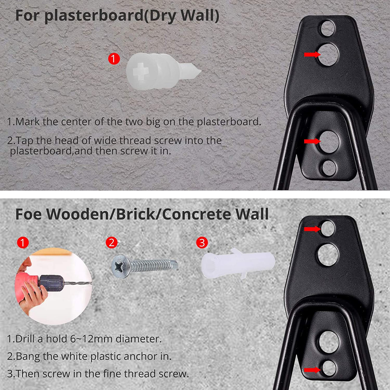 Proster 4 PCS Heavy Duty Garage Hooks Orange