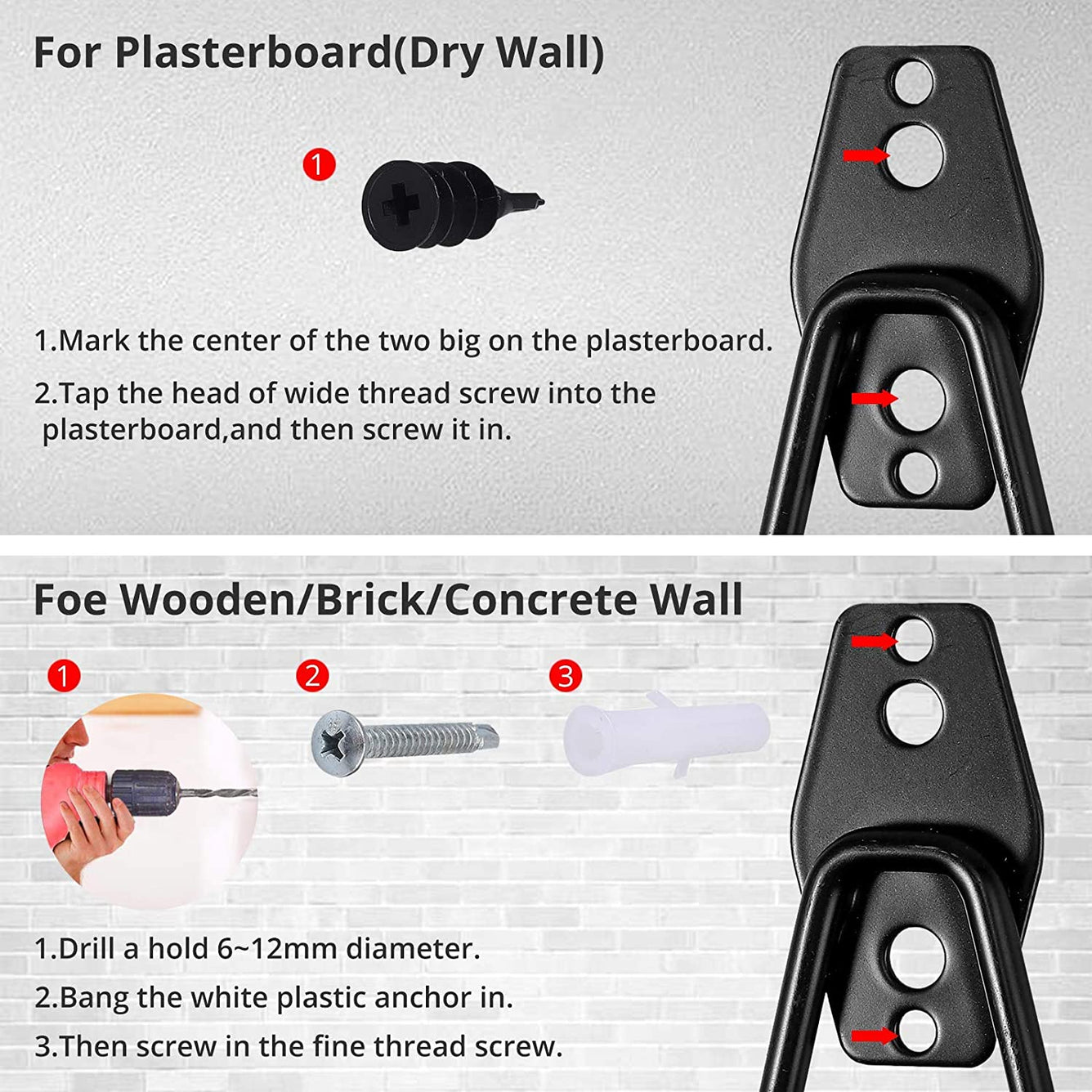 Proster Garage Hooks 10 PCS Heavy Duty Wall Hooks Grey
