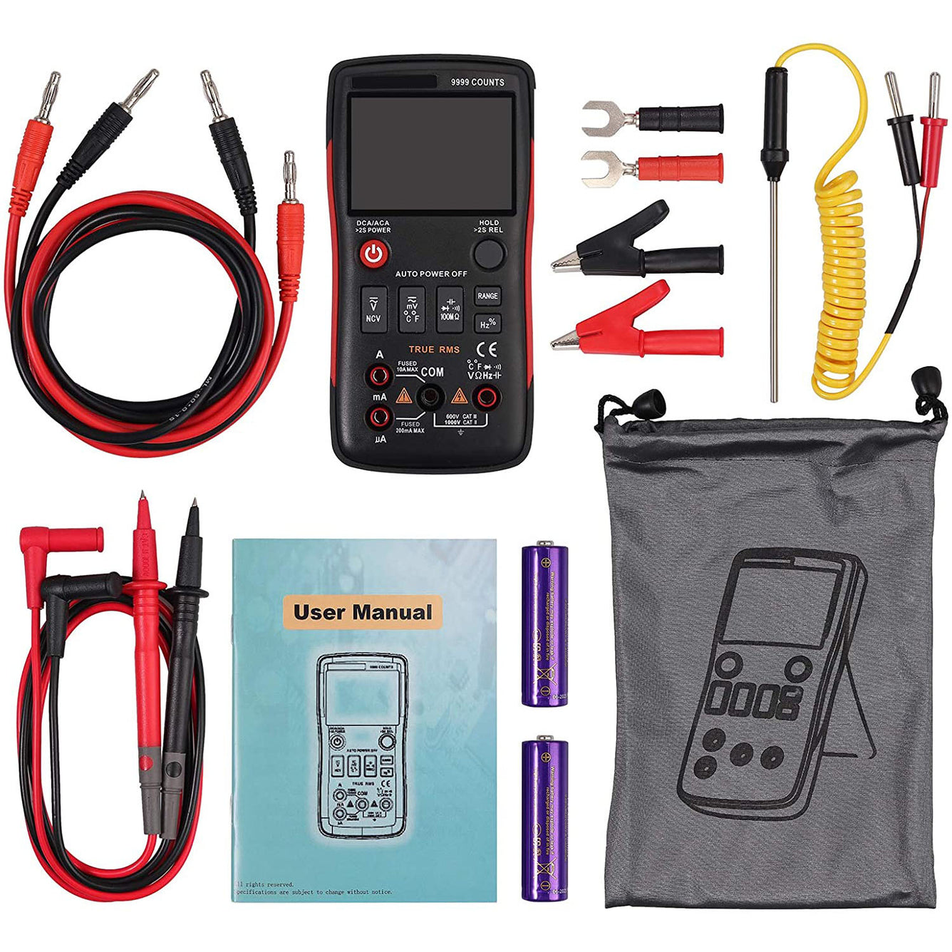 Proster Digital Multimeter True RMS 9999 NCV Multi Tester