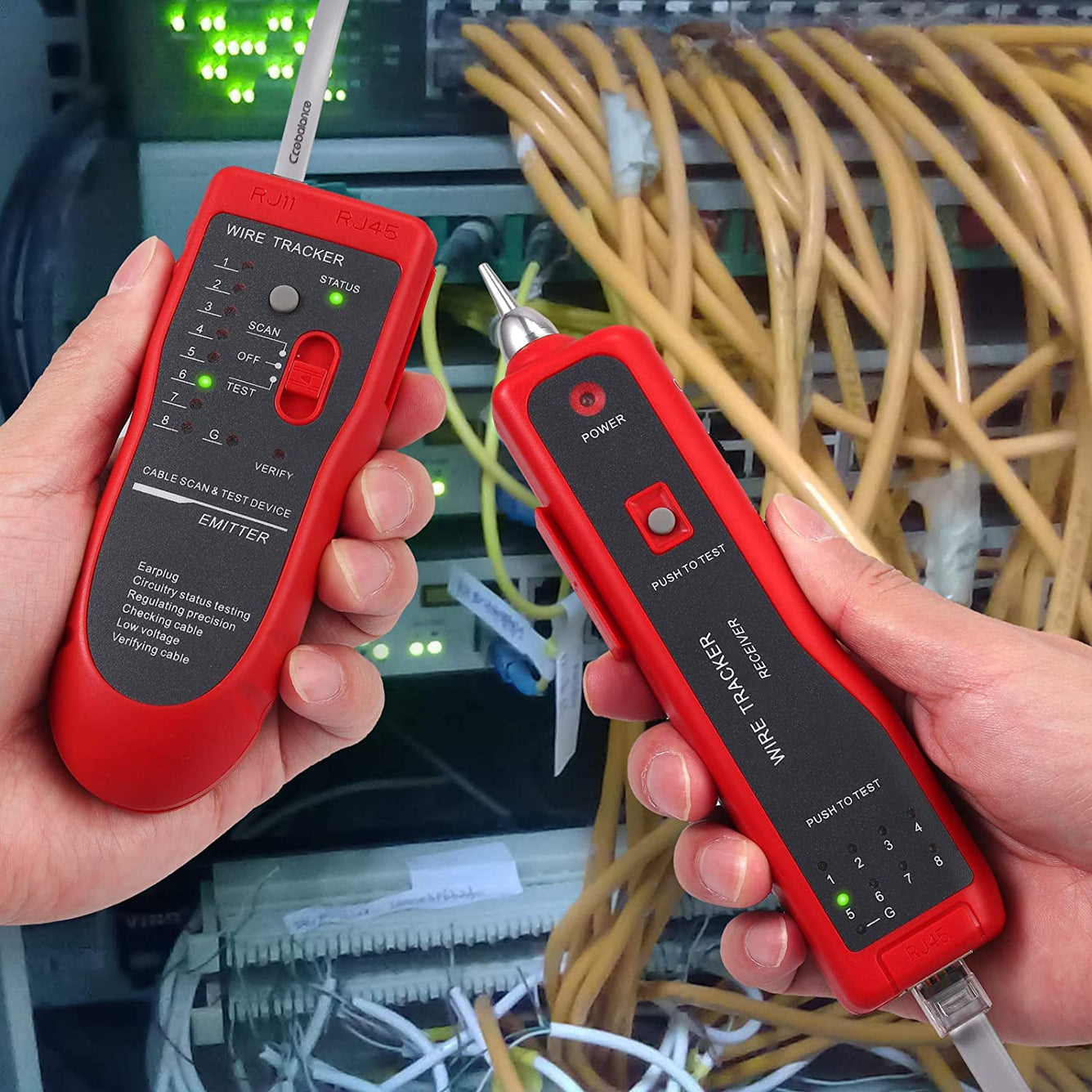 Proster Wire Tracker RJ11 RJ45 Cable Tester (Red)