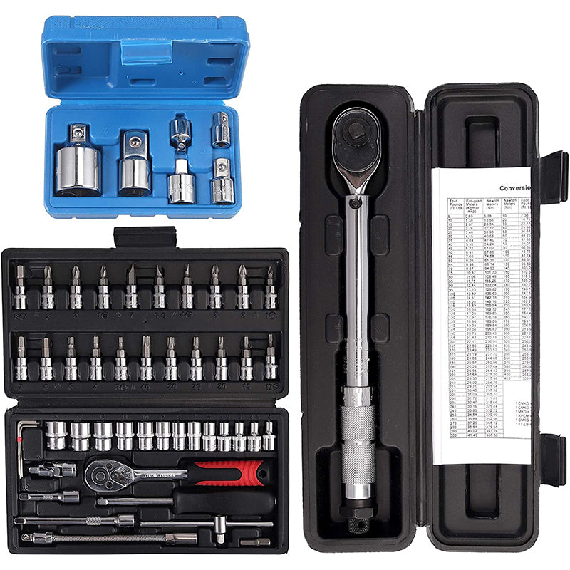 Proster 3/8 Inch Torque 19-110 Nm 46 PCS Socket Wrench Set