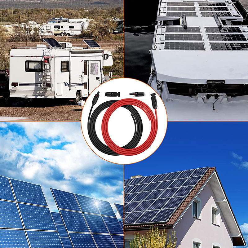 Proster Solar Panel Extension Cable 3m/10ft 12AWG 4mm² (3m Red + 3m Black)