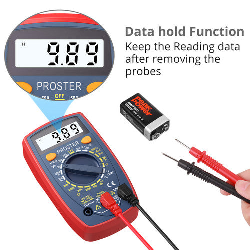 Proster Digital Multimeter AC DC Voltmeter Ammeter Ohm Circuit LCD Multi Tester