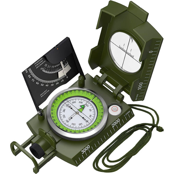 Proster IP65 Hiking Compass with Sighting Clinometer Professional Military Compass Camouflage