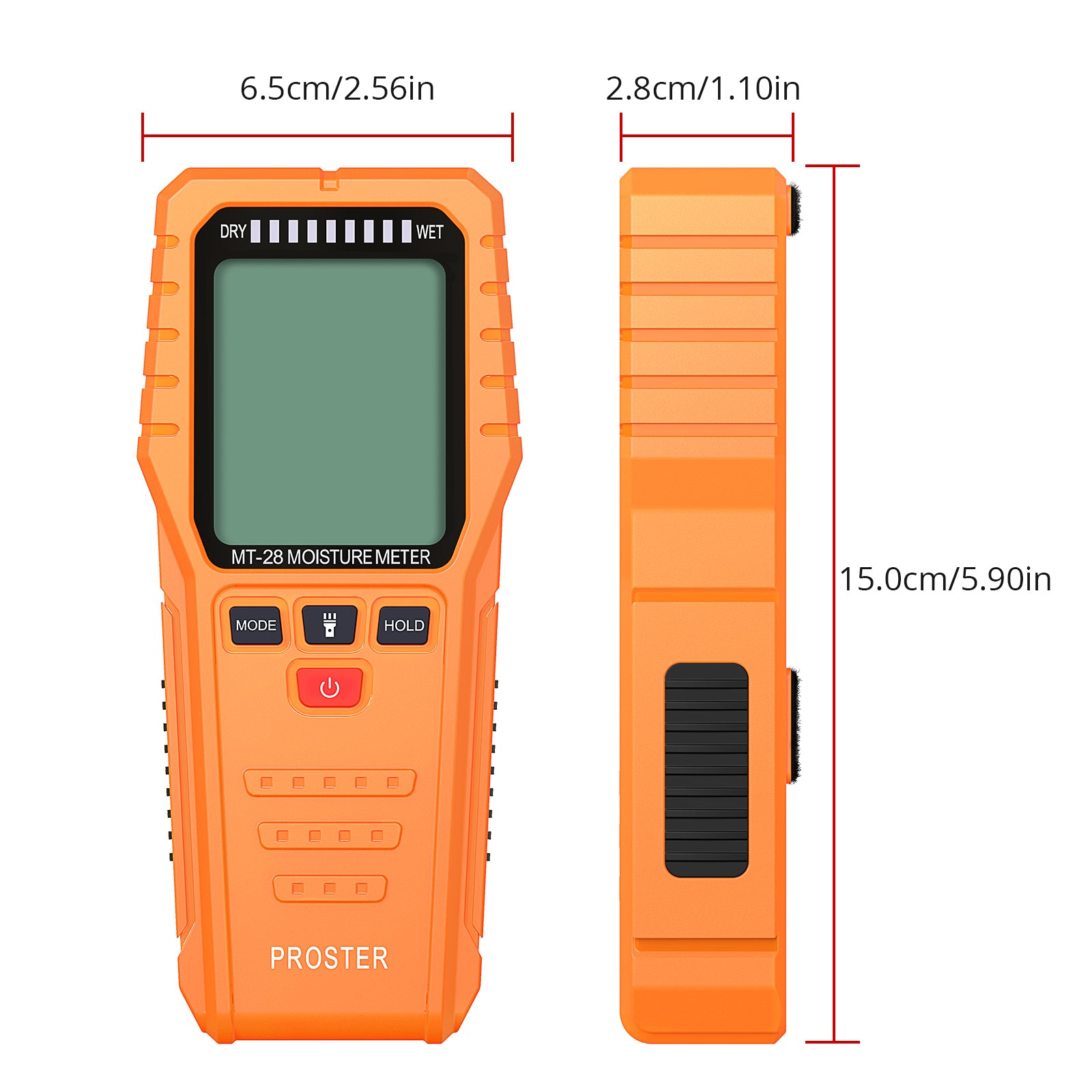 Proster Pinless Moisture Meters with Backlit LCD Screen