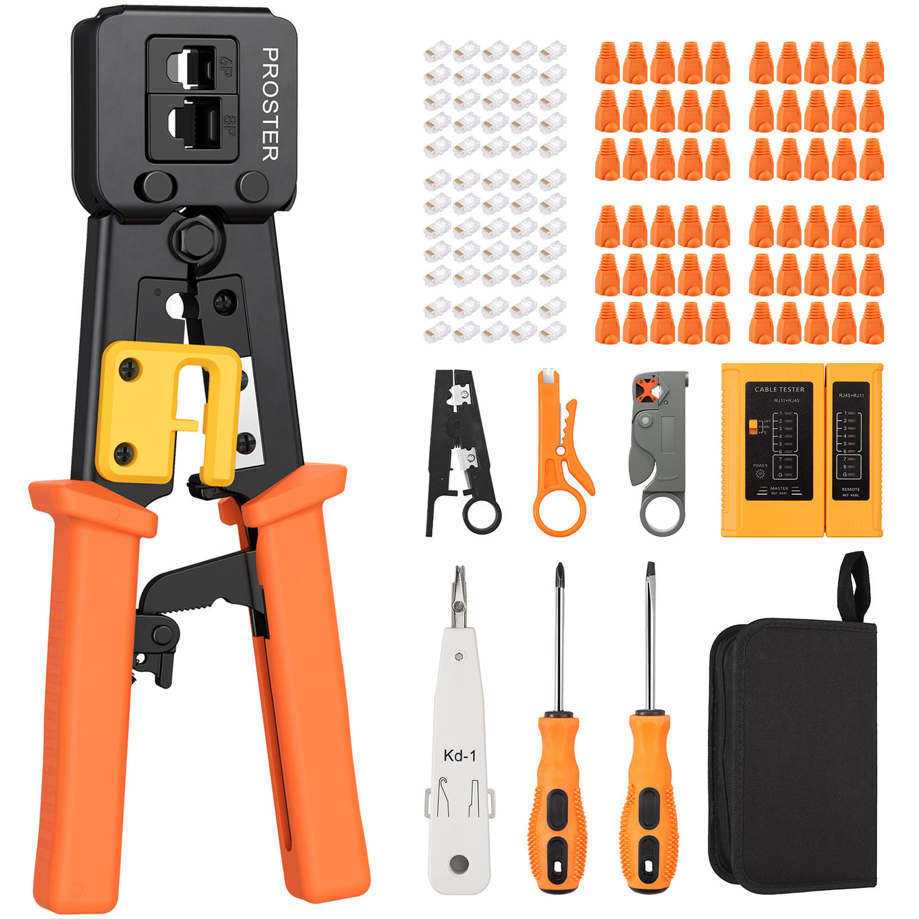 Proster RJ45 Crimping Tool Kit (Orange)