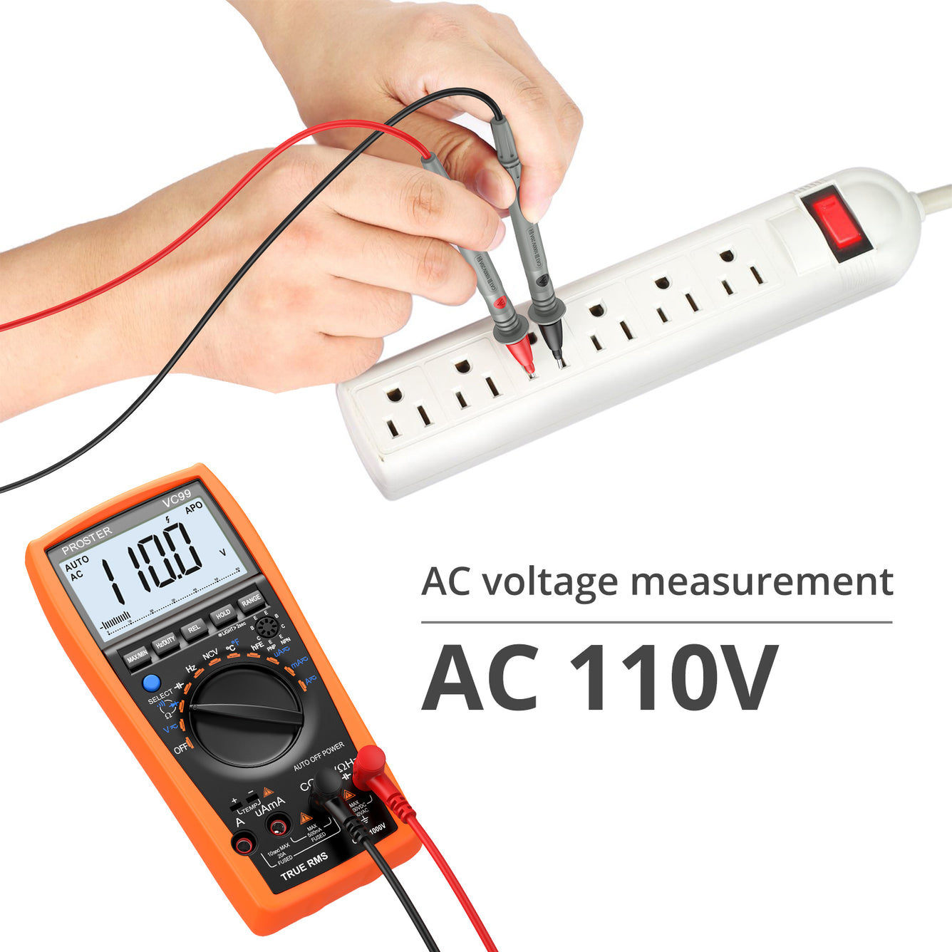 Proster Auto-Ranging 5999 Digital Multimeter with Temperature Measurement