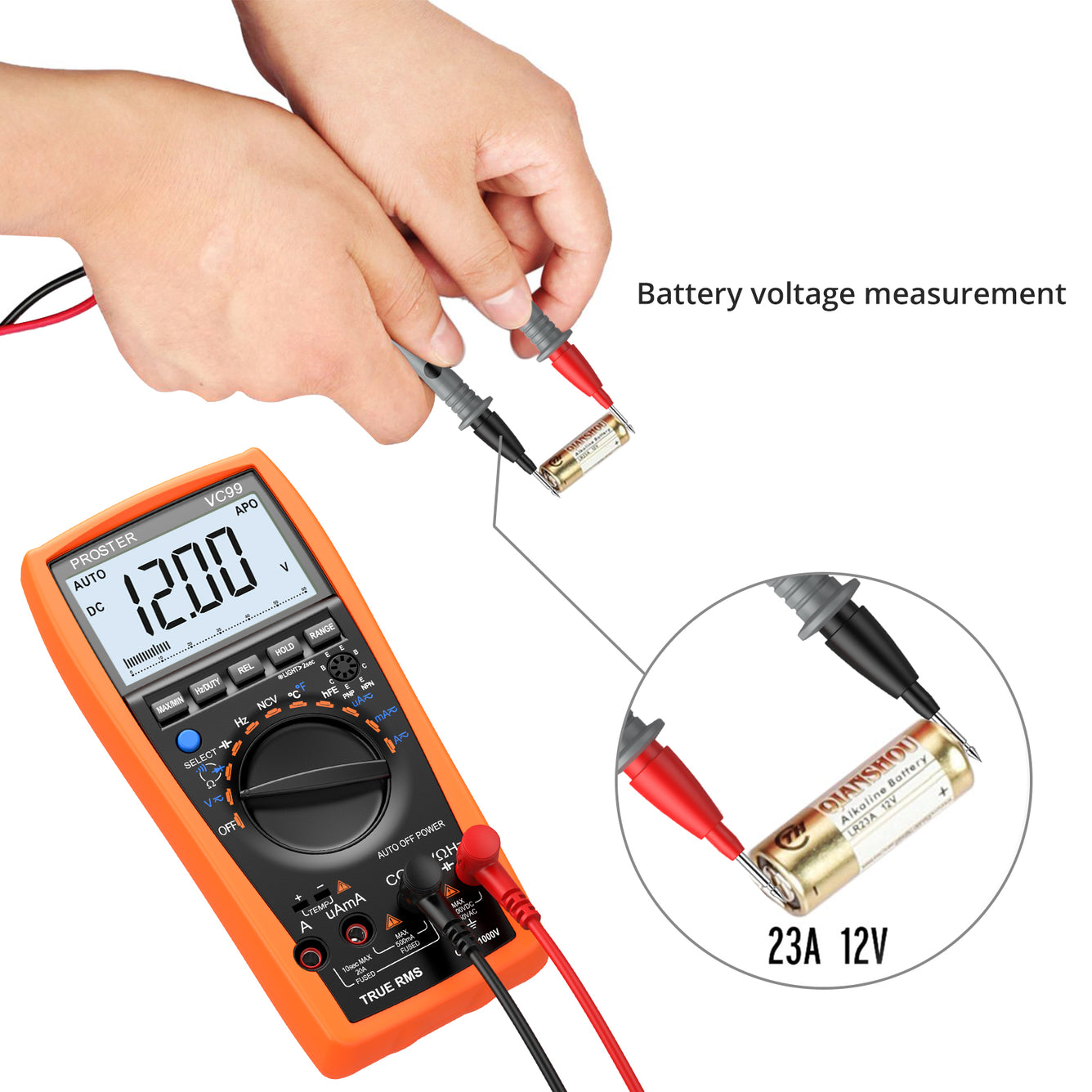 Proster Auto-Ranging 5999 Digital Multimeter with Temperature Measurement