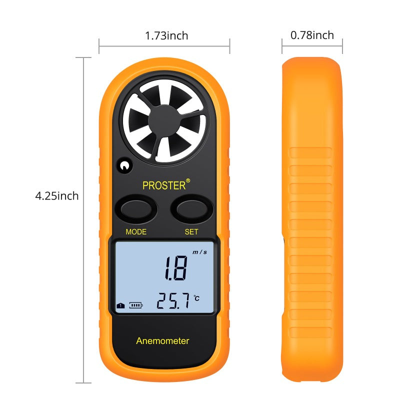 Proster Anemometer Digital LCD Wind Speed Meter