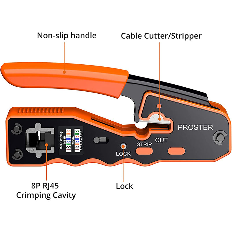 Proster RJ45 Crimping Tool Proster Network Cable Pliers Connector Netw ...