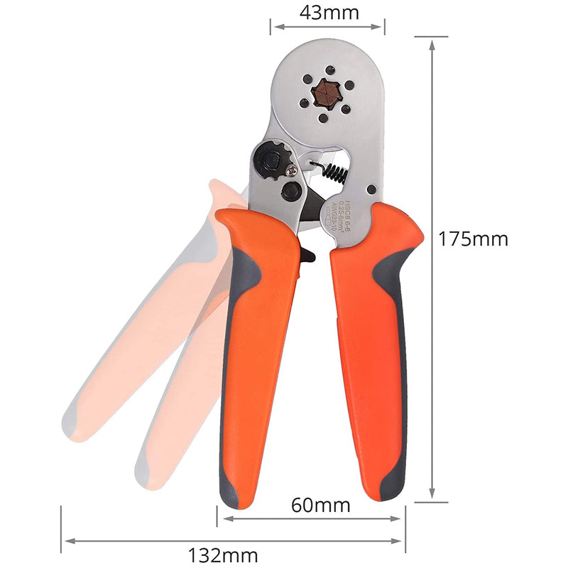 Proster Crimping Tool Set 0.25-6mm² Adjustable Wire Terminal 6-6 Crimper