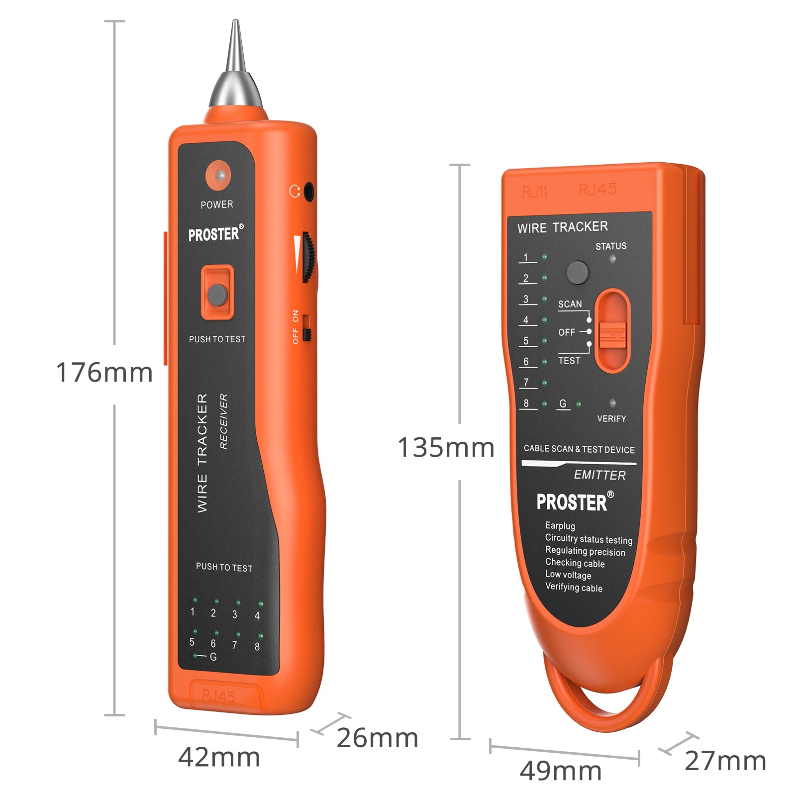 Proster Network Tester XQ 350 Handheld Cable Tracer with Earphone