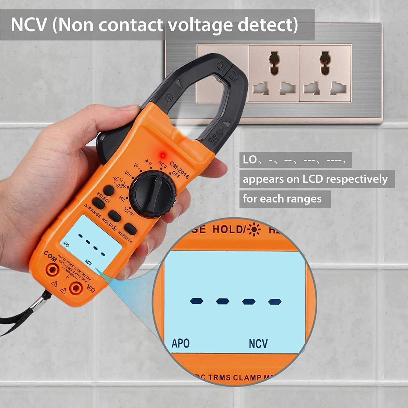 Proster Digital Clamp Meter TRMS Auto Ranging 5999 Counts Multimeter