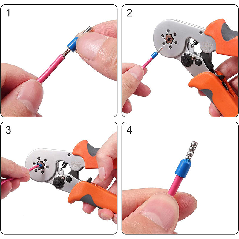 Proster Crimping Tool Set 0.25-6mm² Adjustable Wire Terminal 6-6 Crimper