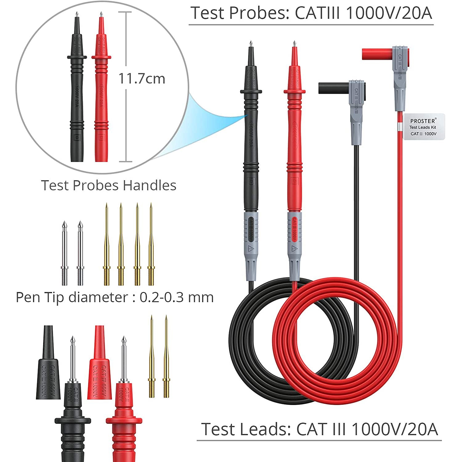 Proster Multimeter Test Leads Kit