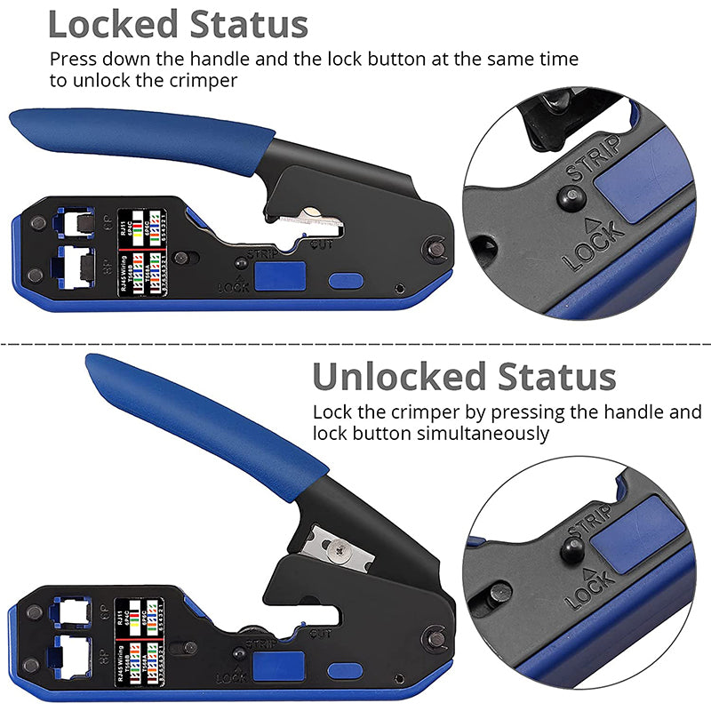 Proster RJ45 Crimp Tool Set Network Crimping Tool